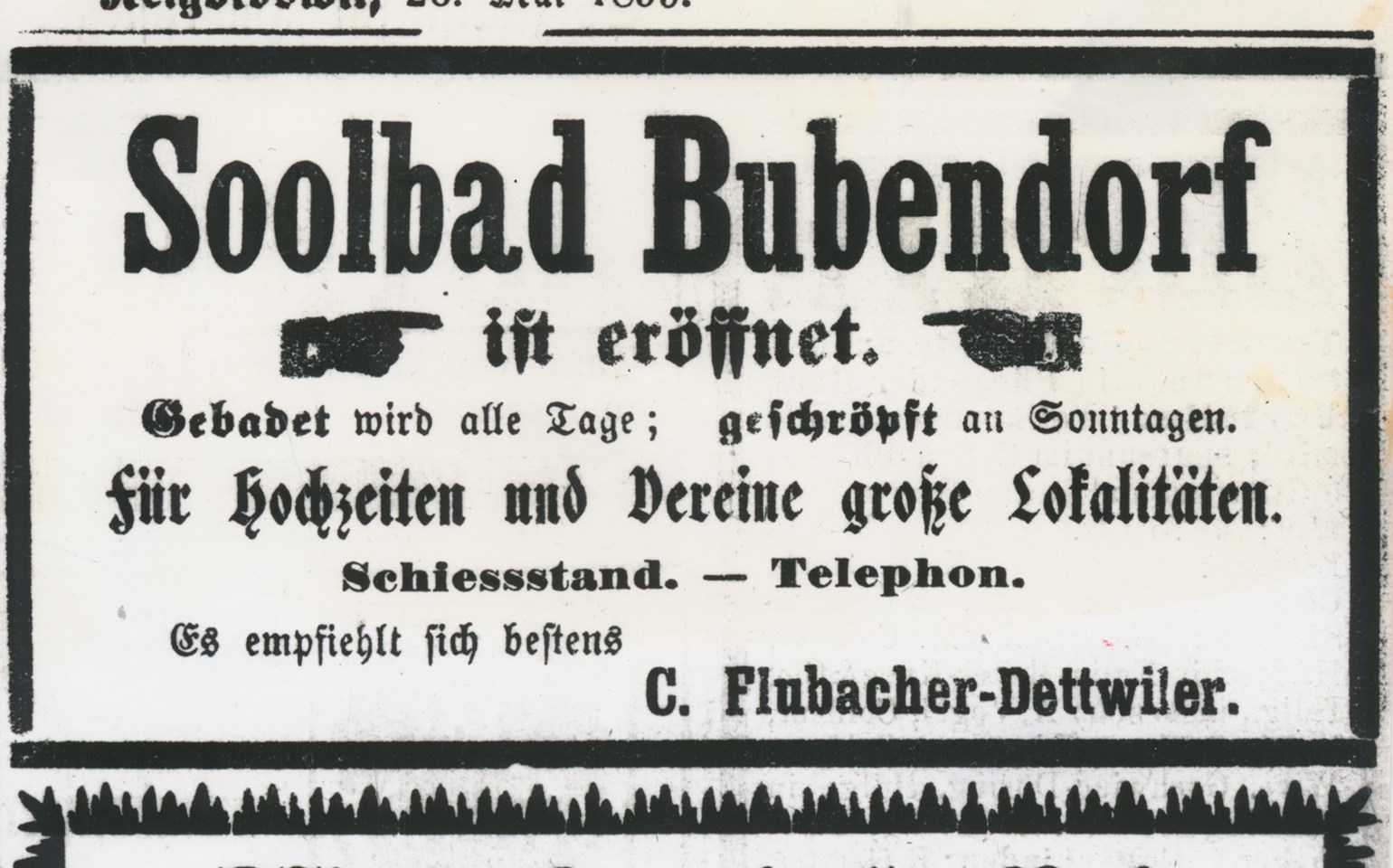 Die Geschichte des Bad Bubendorf Hotel